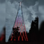 Шуховскую башню на Оке подсветили светодиодами